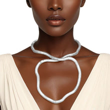Load image into Gallery viewer, Convertible Silver Tubogas Flex Coil Necklace
