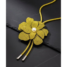 Load image into Gallery viewer, Long Y Brilliant Yellow Blooming Flower Necklace
