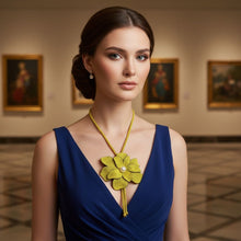 Load image into Gallery viewer, Long Y Brilliant Yellow Blooming Flower Necklace
