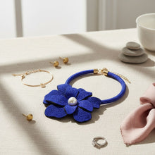 Load image into Gallery viewer, Brilliant Blue Blooming Flower Choker Necklace
