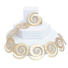 Load image into Gallery viewer, Collar Fresh Spin Gold Spiral Link Necklace Women

