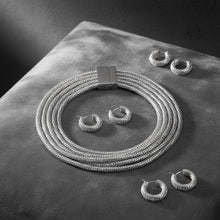 Load image into Gallery viewer, Silver Mesh 5 Strand Snake Chain Magnetic Necklace
