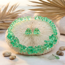 Load image into Gallery viewer, Translucent Green Bead Rock Candy Necklace Set
