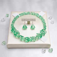 Load image into Gallery viewer, Translucent Green Bead Rock Candy Necklace Set
