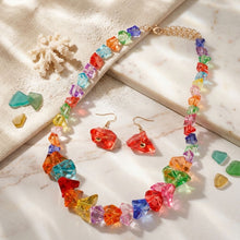 Load image into Gallery viewer, Translucent Multicolor Bead Rock Candy Necklace Set
