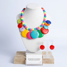 Load image into Gallery viewer, Collar Rainbow Wrap Multicolor Disc Necklace
