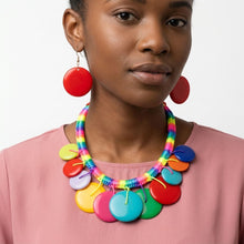 Load image into Gallery viewer, Collar Rainbow Wrap Multicolor Disc Necklace
