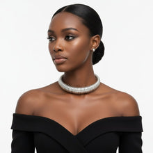 Load image into Gallery viewer, Choker Thick Coiled Silver Metal Spring Necklace
