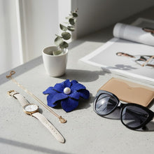 Load image into Gallery viewer, Brilliant Blue Blooming Flower Brooch Hair Clip
