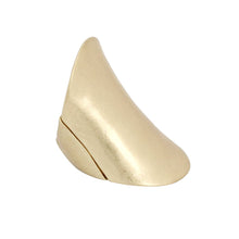 Load image into Gallery viewer, Elongated Knuckle Armor Matte Gold Stretch Ring
