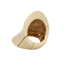 Load image into Gallery viewer, Elongated Knuckle Armor Matte Gold Stretch Ring

