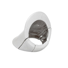 Load image into Gallery viewer, Elongated Knuckle Armor Matte Silver Stretch Ring
