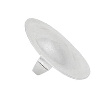 Load image into Gallery viewer, Ring XL Fierce Tribal Matte Silver Industrial Round
