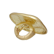 Load image into Gallery viewer, Ring XL Industrial Tribal Matte Gold Square
