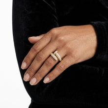 Load image into Gallery viewer, Ring Gold Brass and CZ Wrapped Nail Adjustable
