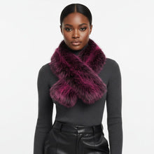 Load image into Gallery viewer, Scarf Luxe Faux Fur Fuchsia Collar Winter Stole
