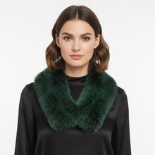 Load image into Gallery viewer, Scarf Luxe Faux Fur Green Collar Winter Stole
