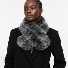 Load image into Gallery viewer, Scarf Luxe Faux Fur White Collar Winter Stole
