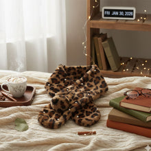 Load image into Gallery viewer, Scarf Luxe Faux Fur Leopard and Pearl Pull Thru
