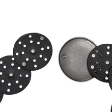 Load image into Gallery viewer, Western Belt Black Circular and Silver Cowboy Chic
