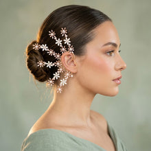 Load image into Gallery viewer, Bridal Rose Gold Floral Left Ear Cuff Earring
