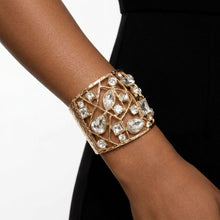 Load image into Gallery viewer, Cuff Gold Openwork Branch Glass Crystal Bracelet

