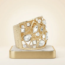 Load image into Gallery viewer, Cuff Gold Openwork Branch Glass Crystal Bracelet

