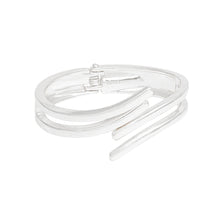 Load image into Gallery viewer, Cuff Sleek Silver Double Curved Wrap Bracelet
