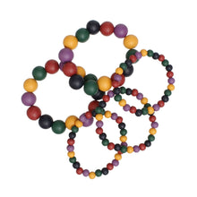 Load image into Gallery viewer, Wood Bead 5 Pcs Multicolor Stretch Bracelet Set
