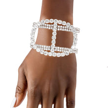 Load image into Gallery viewer, Cuff Silver Brilliant Luxe Pave Wire Bracelet
