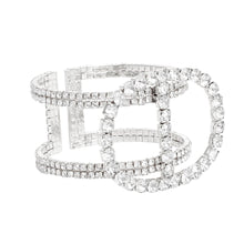 Load image into Gallery viewer, Cuff Silver Brilliant Luxe Pave Wire Bracelet
