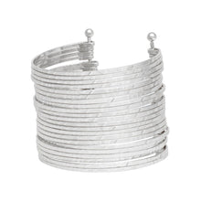 Load image into Gallery viewer, Cuff Silver 22 Row Bangle Bracelet for Women
