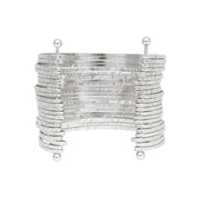 Load image into Gallery viewer, Cuff Silver 22 Row Bangle Bracelet for Women
