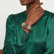 Load image into Gallery viewer, Square Leopard Print Chunky Bead Stretch Bracelet
