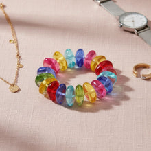 Load image into Gallery viewer, Multicolor Transparent Bead Stretch Bracelet
