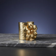 Load image into Gallery viewer, Cuff Hammered Gold Magnolia Flower Bracelet
