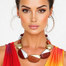 Load image into Gallery viewer, Beaded Burgundy Matte Painted Graduated Necklace
