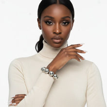 Load image into Gallery viewer, High Gloss Pearlescent Brown 24mm Bead Bracelet
