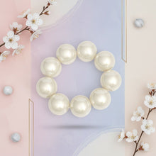Load image into Gallery viewer, High Gloss Pearlescent Cream 24mm Bead Bracelet
