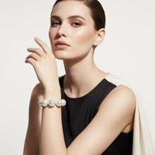 Load image into Gallery viewer, High Gloss Pearlescent Cream 24mm Bead Bracelet
