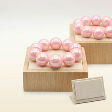 Load image into Gallery viewer, High Gloss Pearlescent Pink 24mm Bead Bracelet

