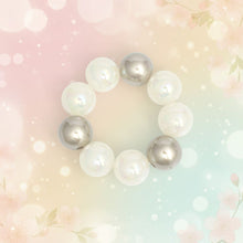 Load image into Gallery viewer, High Gloss Pearlescent White Brown 24mm Bracelet
