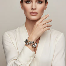 Load image into Gallery viewer, High Shine Silver Bead 3pcs Stretch Bracelet Set
