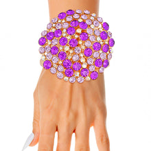 Load image into Gallery viewer, Purple Stone Dome Cluster Cuff
