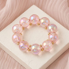Load image into Gallery viewer, Bracelet Light Pink Iridescent Bubble Ball Bead
