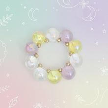 Load image into Gallery viewer, Bracelet Purple Yellow Iridescent Bubble Ball Bead
