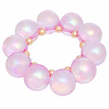 Load image into Gallery viewer, Bracelet Purple Iridescent Bubble Ball Bead
