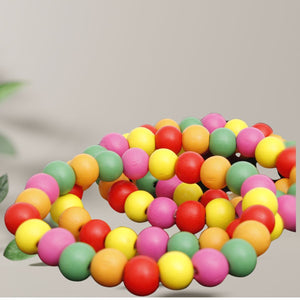 Bracelet Light Multi Wood 10mm Bead Bracelet Set