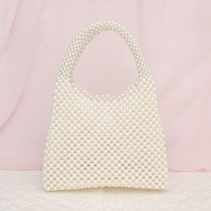 Top Handle Luxe Lady Cream Pearl Hollywood Handbag