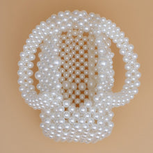 Load image into Gallery viewer, Barrel Bag Luminous Cream Pearl Woven Handbag
